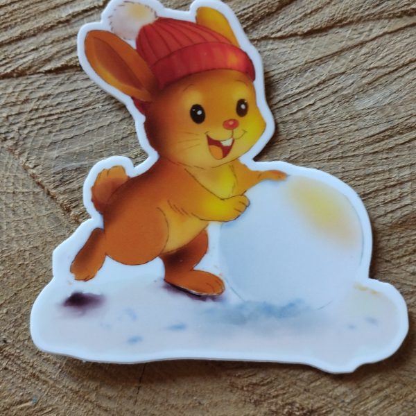 Lapin et boule de neige